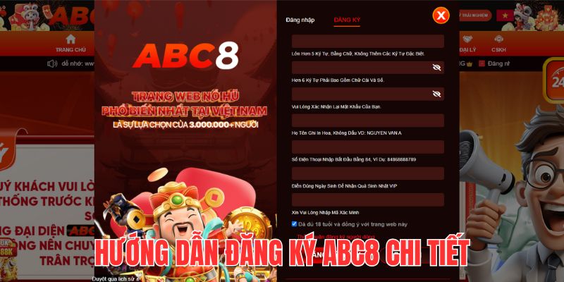 Truy cập trang web là bước cơ bản để thực hiện quy trình đăng ký ABC8